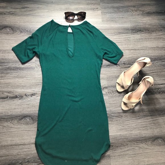 H&M Hunter Green Midi Bodycon Dress - Picture 2 of 2